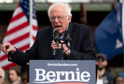Democratic party White House hopeful Vermont Senator Bernie Sanders addresses supporters at a rally in Columbia, South Carolina, on February 28, 2020.