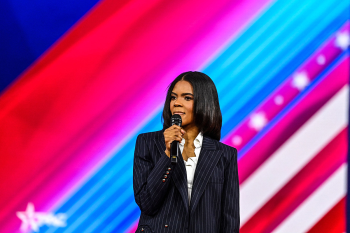 US conservative author Candace Owens speaks at the Conservative Political Action Conference 2022 (CPAC) in Orlando, Florida, on Feb. 25, 2022.